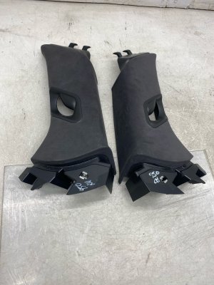 2016-2020 Bentley Bentayga Black Upper C-Pillar Trim Panel Cover Set (Used OEM)