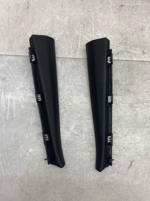 2016-2020 Bentley Bentayga Black Lower A-Pillar Trim Panel Cover Set - Front (Used OEM)