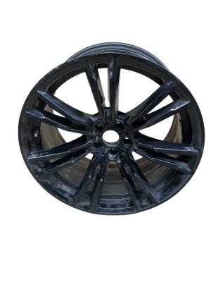 2018-2020 BMW M5 Black 20x10.5 7 Double Spoke Black Polished Alloy Wheel - Rear (Used OEM)