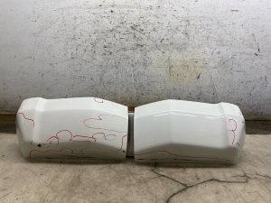 2022-2024 Ford F-150 Lightning Star White Crew Cab Corner Molding Set - Rear (Used OEM)