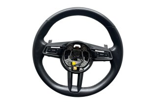 2019-2025 Porsche Macan Black Non-Heated Steering Wheel - Front (Used OEM)