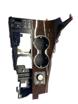 2016-2019 Lexus RX450h Brown Center Console Shifter Bezel and Cup Holder Trim Panel - Front (Used OEM)