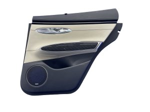 2022-2026 Genesis GV70 Beige Door Interior Trim Panel with Carbon Trim - Rear, Right (Passenger) (Used OEM)