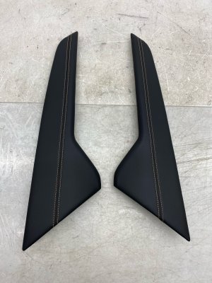 2025 Mazda CX-70 Black w/ Brown Center Console Side Trim Panel Molding Set (Used OEM)