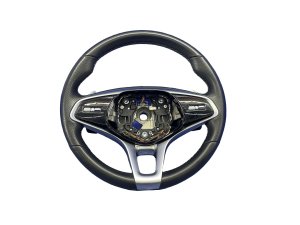 2022-2026 Genesis GV70 Black Heated Sport Leather Steering Wheel - Front (Used OEM)