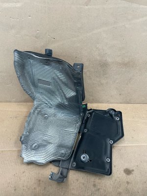 2014-2016 Porsche Panamera Bumper Support Mounting Bracket with Heat Shield - Rear (Used OEM)