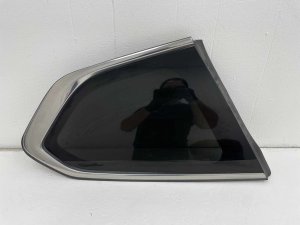 2021-2023 Hyundai Santa Fe Quarter Glass with Chrome Trim - Rear, Left (Driver) (Used OEM)