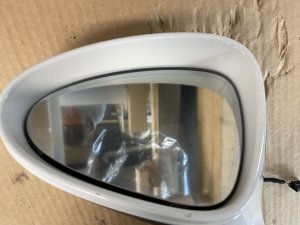 2015-2016 Porsche Panamera White Power Folding Door/Side View Mirror with Memory - Front, Left (Driver) (Used OEM)
