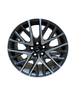 2016-2018 Lexus RC300 Silver 19x9 20-Spoke Machined Charcoal Alloy Wheel - Rear (Used OEM)
