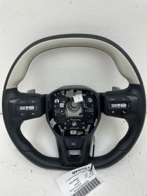 2025-2026 Kia K4 Black Leather Steering Wheel Assembly with Controls and Paddle Shifters (Used OEM)