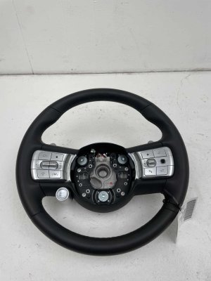 2023-2026 Genesis GV60 Black Heated Leather Steering Wheel Assembly with Controls (Used OEM)