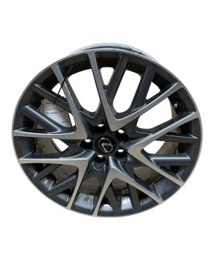 2016-2018 Lexus RC300 Silver 19x8 10-Split-Spoke Machined Charcoal Alloy Wheel - Front (Used OEM)