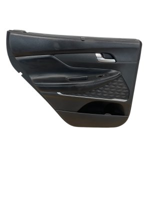 2022-2023 Hyundai Santa Fe Black Door Interior Trim Panel with Sunshade - Rear, Left (Driver) (Used OEM)