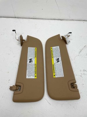 2010-2016 Porsche Panamera Tan Illuminated Sun Visor Set - Right (Passenger) (Used OEM)