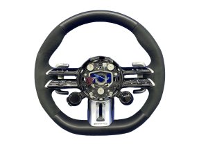 2017-2023 Mercedes-Benz E500 Black AMG Heated Leather Steering Wheel with Steering Assist - Front (Used OEM)