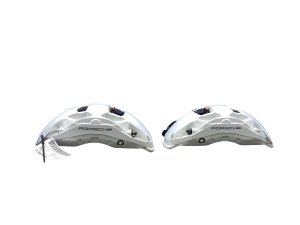 2021-2024 Porsche Panamera White Akebono 10-Piston Disc Brake Caliper Set - Front, Right (Passenger) (Used OEM)