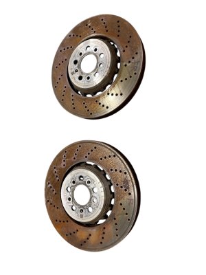 2023-2025 BMW M2 Drilled Disc Brake Rotor Kit - Front (Used OEM)