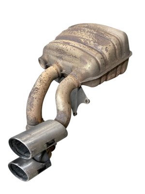 2012-2016 Porsche 911 Standard Non-Valved Exhaust Muffler - Rear (Used OEM)