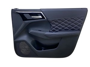 2022-2025 Mitsubishi Outlander Black Door Interior Trim Panel with Quilted Leather Insert - Front, Right (Passenger) (Used OEM)