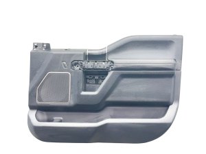 2015-2020 Ford F-150 Black Leather Door Interior Trim Panel - Front, Right (Passenger) (Used OEM)