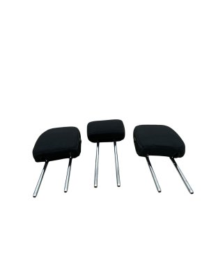 2015-2020 Ford F-150 Black Seat Cloth Headrest Set (3) - Rear, Right (Passenger) (Used OEM)