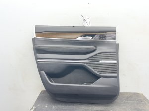 2022-2025 Jeep Wagoneer Black Door Interior Trim Panel with Walnut Accent - Rear, Left (Driver) (Used OEM)