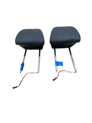2020-2024 BMW X6 Black Leather Headrest Set - Front, Right (Passenger) (Used OEM)