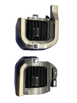 2022-2025 Ford F-150 Lightning Silver Dash HVAC Heater Vent with Trim Set - Front (Used OEM)