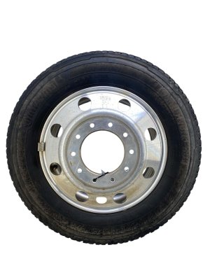 2005-2025 Ford F-550 Super Duty Silver 19.5x6 Aluminum Outer Dual Wheel (DRW) - Rear (Used OEM)