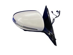 2014-2021 Mercedes-Benz S320 White Power Folding Heated Auto Dim Blind Spot Door/Side View Mirror with Camera - Front, Right (Passenger) (Used OEM)