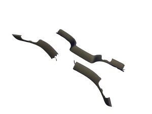2014-2020 Mercedes-Benz S320 Black Package Tray Trim Panel Set - Rear (Used OEM)