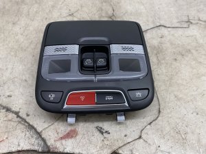 2023-2025 Kia Telluride Black Overhead Roof Console with Dome Light and Dual Sunroof - Front (Used OEM)