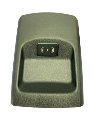2022-2026 Hyundai Tucson Black Console Trim Panel with USB Charge Ports - Rear (Used OEM)
