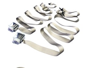 2020-2024 Lincoln Aviator Tan 3rd Row Seat Belt Assembly Set - Rear, Right (Passenger) (Used OEM)