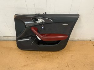 2016-2018 Audi A6 Arras Red Door Interior Trim Panel - Front, Right (Passenger) (Used OEM)