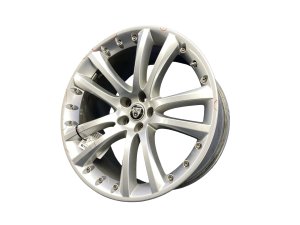 2007-2009 Jaguar XK Silver 20x9.5 5 Twin-Spoke Silver Alloy Rear Wheel (Used OEM)