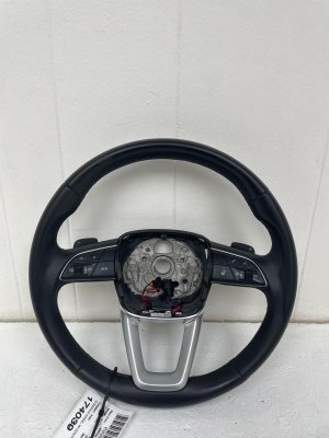 2021-2024 Audi SQ5 Black Leather Steering Wheel with Controls and Active Lane Assist (Used OEM)