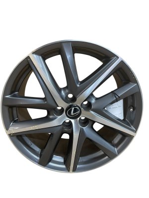 2016-2019 Lexus GS450h Silver 19x8 5 Split-Spoke Silver Gray Alloy Wheel (Used OEM)