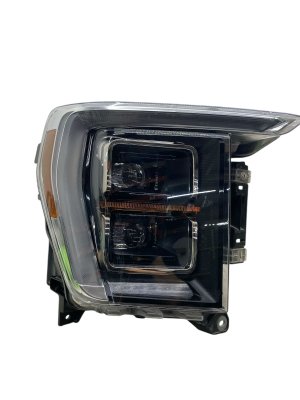 2022-2023 Ford F-150 Black LED Projector Headlight Assembly with Dynamic Bending - Front, Right (Passenger) (Used OEM)
