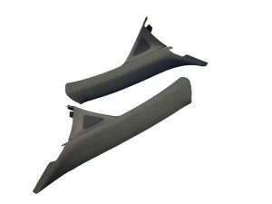 2008-2015 Audi R8 Black Interior A-Pillar Trim Cover Panel Set - Front (Used OEM)