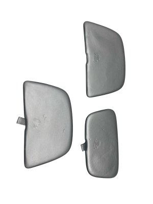 2004-2017 Bentley Continental Beluga (Black) Child Seat Latch Anchor Trim Cover Set - Rear (Used OEM)