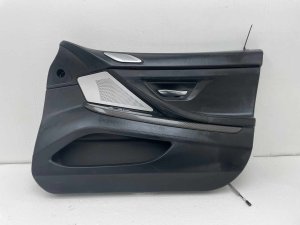 2012-2018 BMW M6 Black Door Interior Trim Panel with Carbon Fiber - Front, Right (Passenger) (Used OEM)
