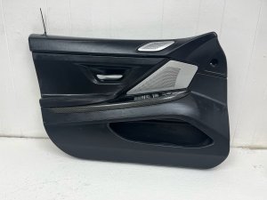 2012-2019 BMW M6 Black Door Interior Trim Panel with Carbon Fiber - Front, Left (Driver) (Used OEM)