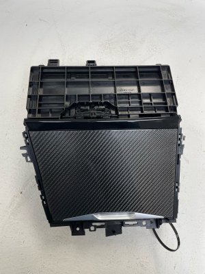 2023-2025 BMW M2 Black Front Center Console Trim with Wireless Charging Pad (Used OEM)