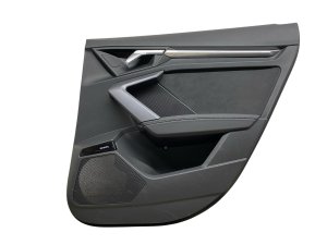 2022-2025 Audi A3 Black Door Interior Trim Panel with Ambient Lighting - Rear, Right (Passenger) (Used OEM)