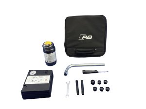 2017-2023 Audi R8 Black Emergency Tire Inflator Compressor and Case (Used OEM)