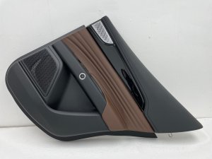 2023-2025 Maserati Grecale Black w/ Grey Stitching Door Interior Trim Panel - Rear, Right (Passenger) (Used OEM)