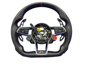 2017-2023 Audi R8 Black Aftermarket Carbon Fiber Sport Steering Wheel - Front (Used OEM)