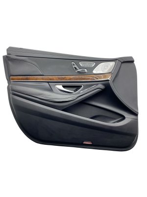 2014-2017 Mercedes-Benz S320 Black Leather Door Interior Trim Panel - Front, Left (Driver) (Used OEM)