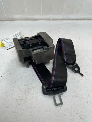 2021-2025 BMW M3 Black Seat Belt Assembly - Rear, Left (Driver) (Used OEM)